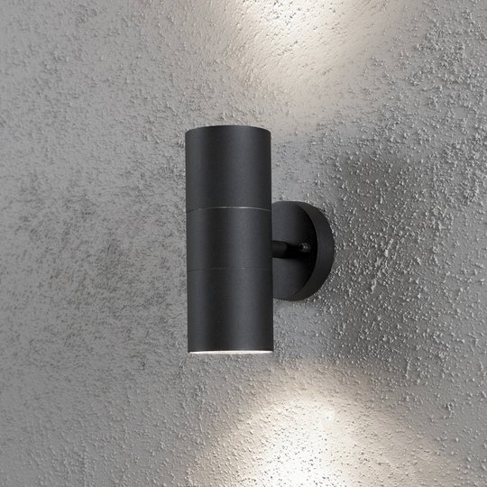 Utomhusvägglampa NEW MODENA 2 ljuskällor, svart