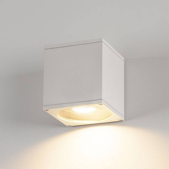 SLV Big Theo utomhusvägglampa, 1 lampa, vit