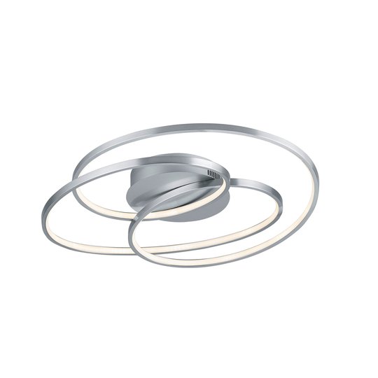 LED-taklampa Gale, 60 cm, nickel matt