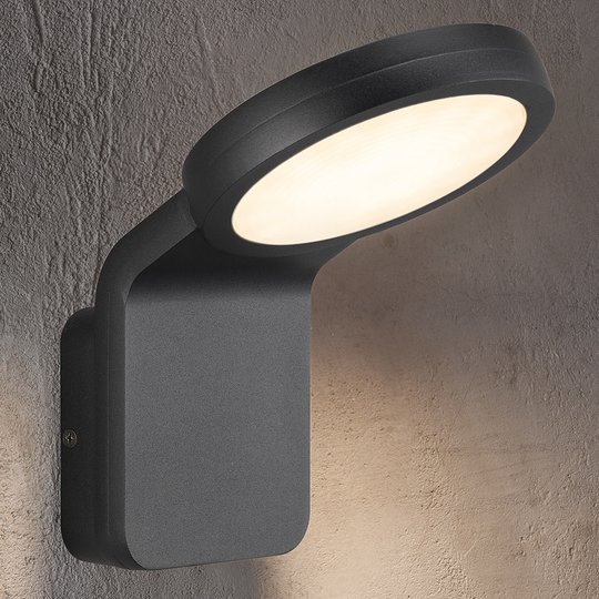 Effektiv LED-utomhusvägglampa Marina svart