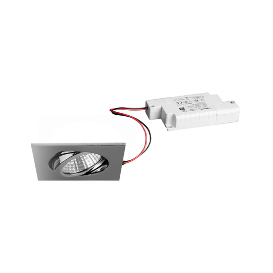 BRUMBERG inbyggnadsspot IP65 kantig dimbar krom