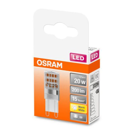 OSRAM LED-stiftlampa G9 1,9 W 2 700 K klar