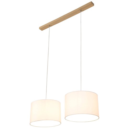 Hänglampa Corralee, vit, 2 lampor