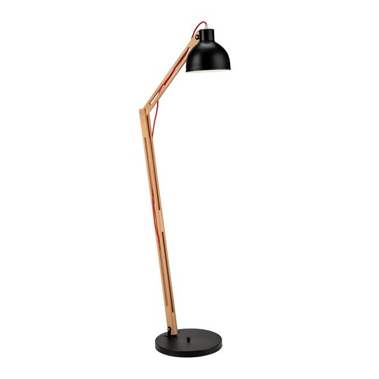 Golvlampa Skansen, justerbar, svart
