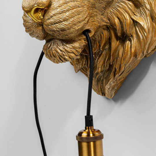 KARE Animal Tiger Head vägglampa med kontakt