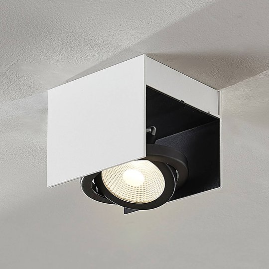 LED-takspotlight Olinka, svart-vit, 1 lampa