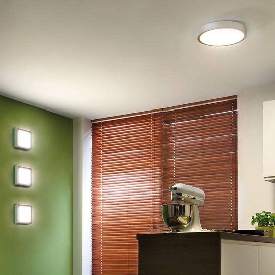 Paulmann Lunar LED-panel, kantig, krom, 30 x 30 cm