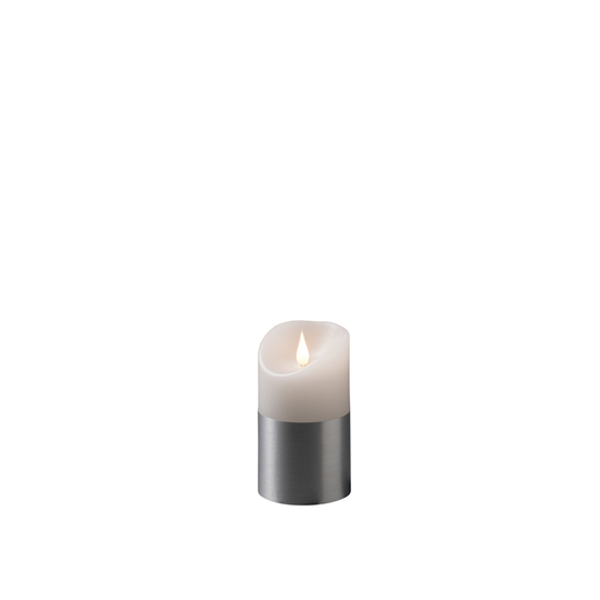 Vaxljus med silverfolie 13,5cm (Silver)