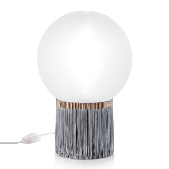 Slamp Atmosfera bordslampa Fringe 30 cm grå