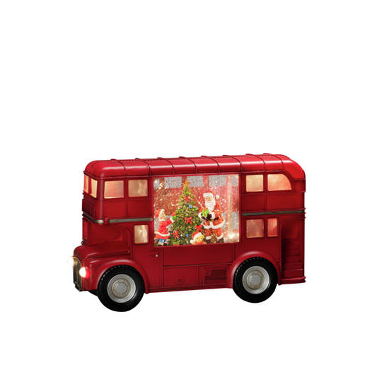 Vattenfylld buss med tomte (Röd)