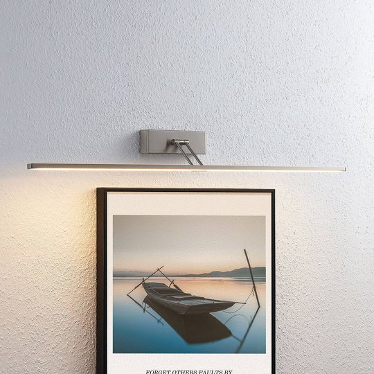 Lucande Thibaud LED-tavelbelysning, nickel 83,4 cm