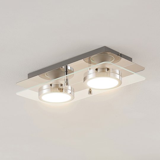 Lindby Gabryl LED-taklampa, 2 lampor