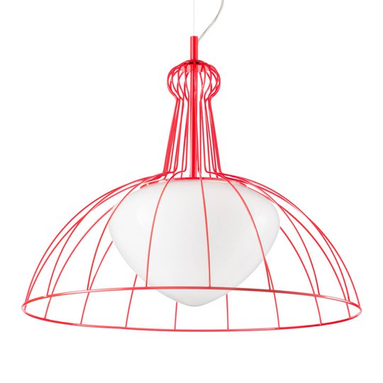 Röd designerpendellampa Lab - made in Italy