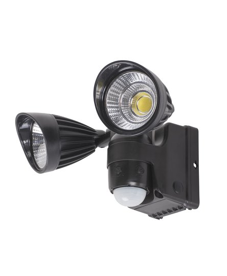 LED-armatur m. rörelsevakt BATTERI (Svart)