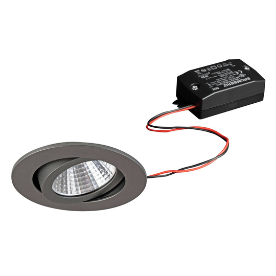 BRUMBERG LED-downlight 38° rund titan 2 700 K