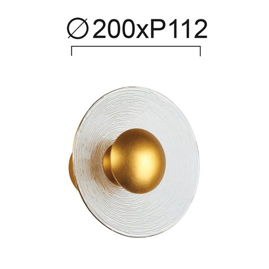 LED-vägglampa Glamour av glas