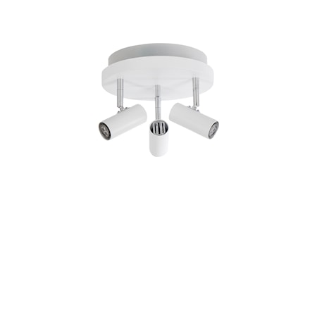 Cato LED 3-spot Mattvit m Släpljus