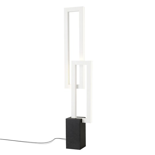 LED-bordslampa Mural kantig, vit