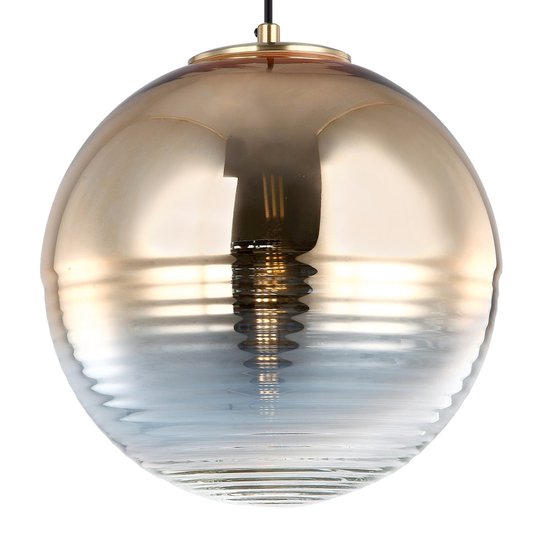 Hänglampa Shine med spegelglas i guld