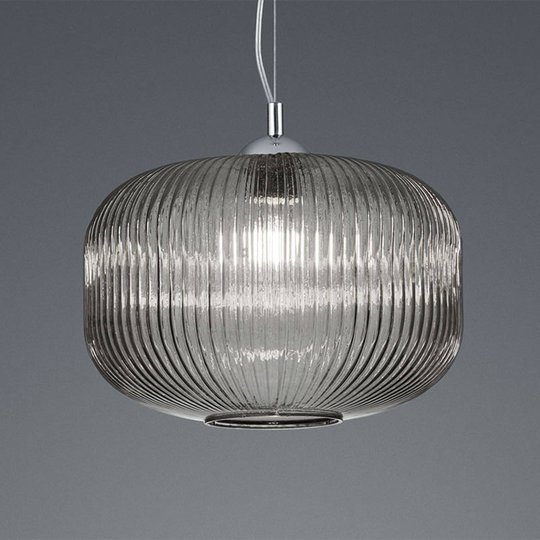 Pendellampa Kilian med glasskärm, rökgrå