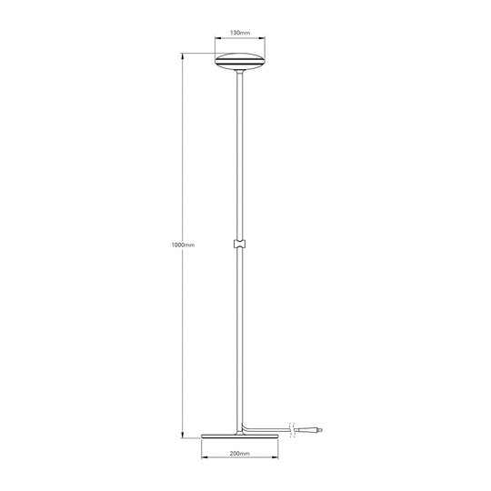 Shade ØS1 golvlampa ringar mässing fot svart Node