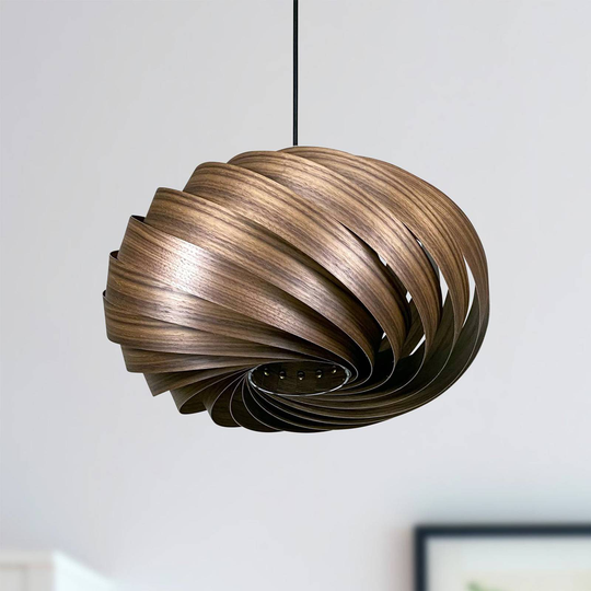 Gofurnit Quiescenta hänglampa, nötträd, Ø 45 cm