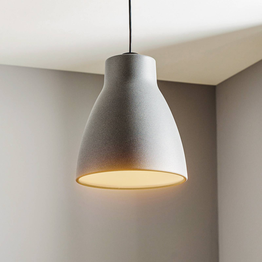 Pendellampa Gong, Ø 25 cm, betongfärg