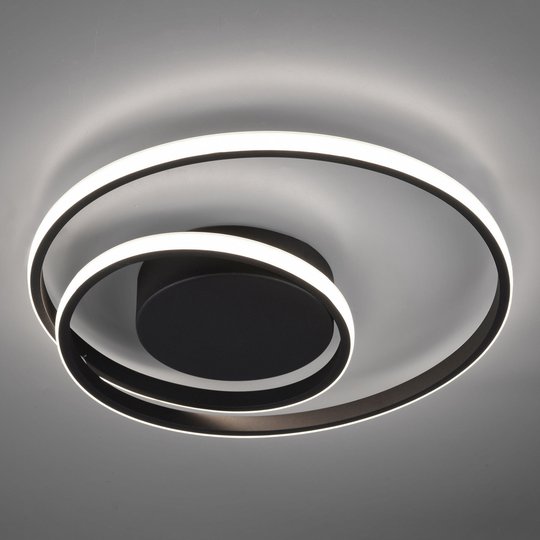 LED-taklampa Zibal, dimbar, svart