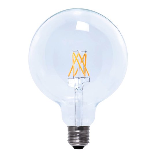 E27 6W 926 LED-Globelampa G125 genomskinlig