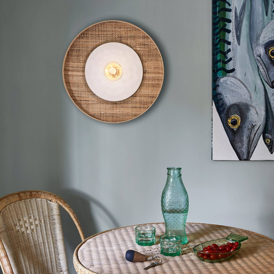 MARKET SET Portinatx vägglampa vit, Ø 50 cm