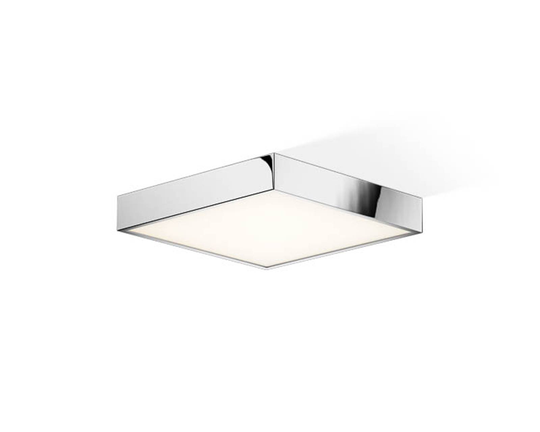 Decor Walther Cut LED-taklampa, krom, 30x30 cm