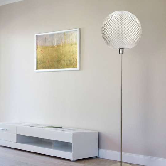 Golvlampa Flechtwerk, kula, silk