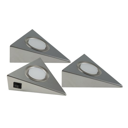 LED-bänklampa Genua 3-fas set med strömbrytare