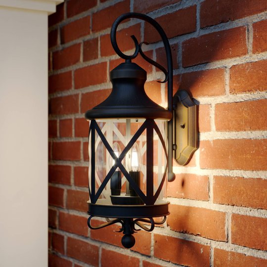 Lucande Marcellino utomhusvägglampa, rostfärgad
