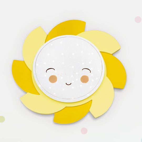 LED-vägglampa Sol Starlight Smile, gul