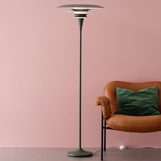 Golvlampa Diablo, avokadogrön