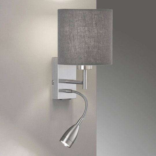 Vägglampa Dreamer av lin grå, nickel