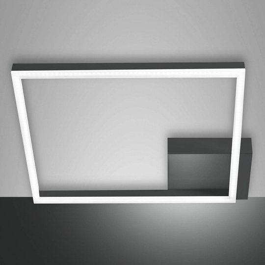 LED-taklampa Bard, 42 x 42 cm, antracit