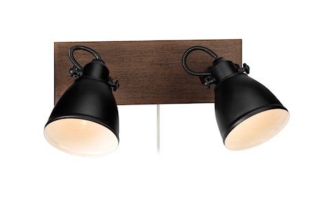 Native Vägglampa 2 Brun/Svart