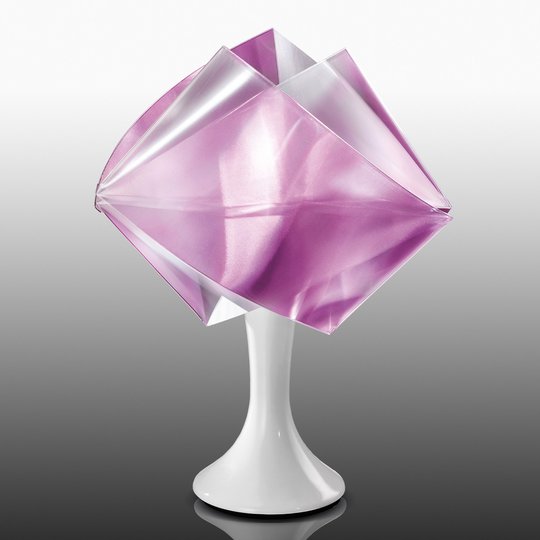 Lila designer-bordslampa Gemmy Prisma