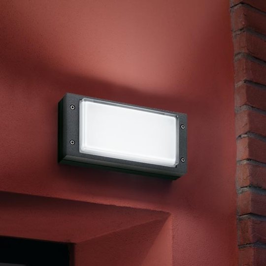 Modern utomhusvägglampa BLIZ RING, antracit