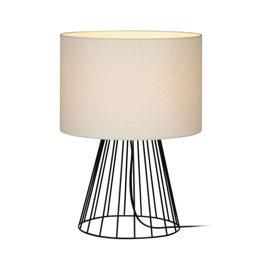 Bordslampa Valene med textilskärm, höjd 44 cm