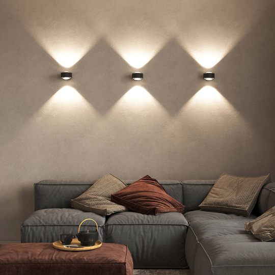 Puk Maxx Wall, LED, linser klar, svart matt