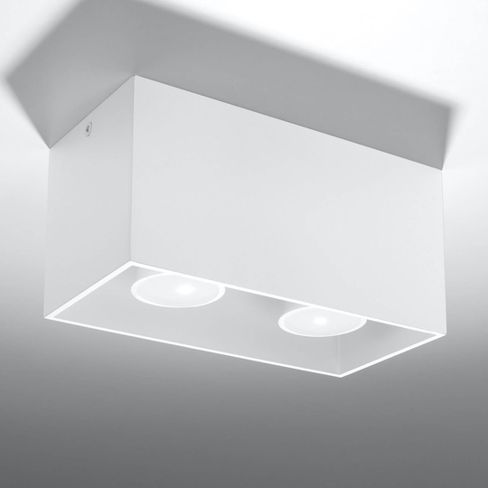 Taklampa Ara Maxi av aluminium 2 lampor vit