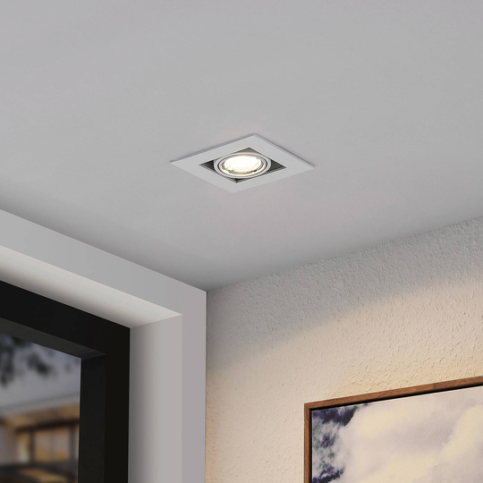 Arcchio Taneja inbyggnadslampa, 1 lampa, vit