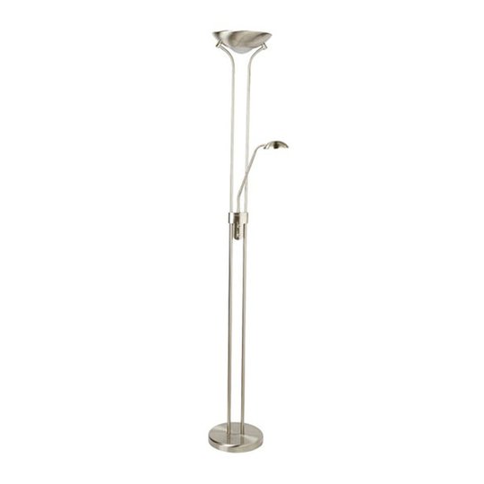 LED-uplight-golvlampa Mother & Child, silver