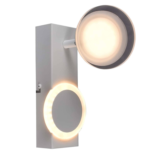 LED-vägglampa Meriza, vit