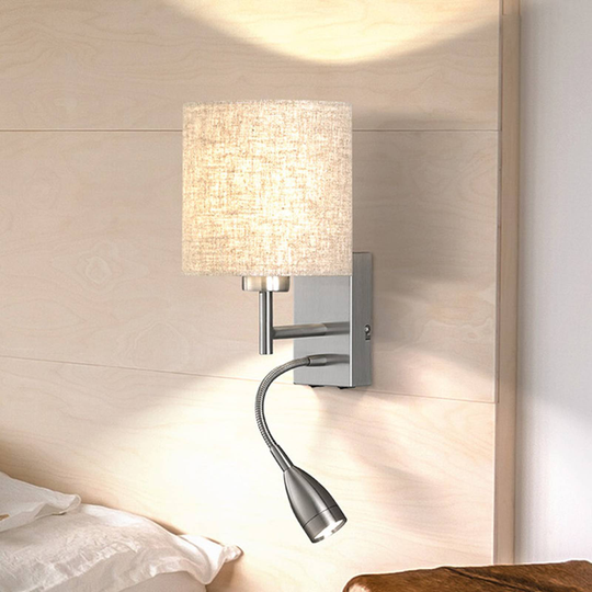 Vägglampa Dreamer lin sand, nickel
