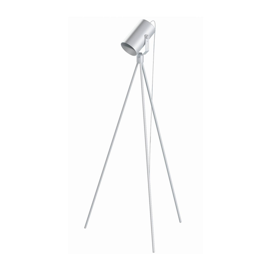 Golvlampa La Tuba 1250 trebent med spot, vit