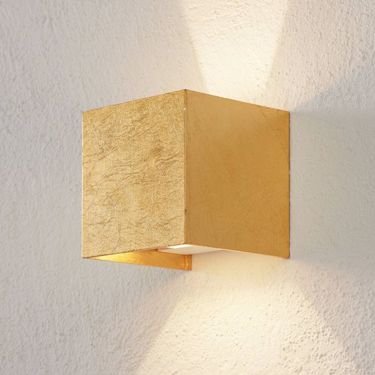 SIRI 44 LED-utomhusvägglampa up/down bladguld